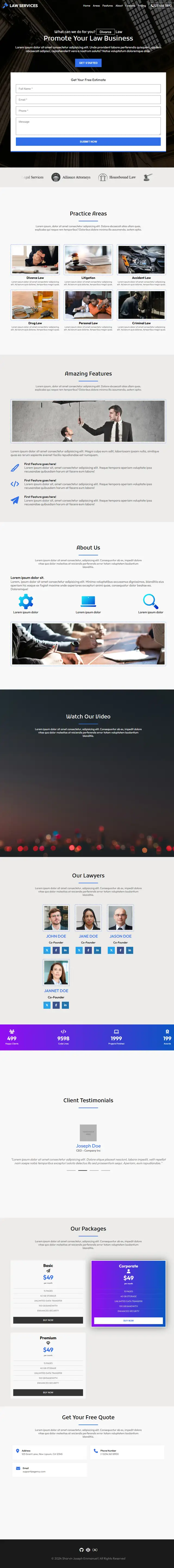 full page preview of project